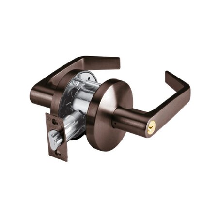 Dorma Grade 2 Cylindrical Lock, 80-Storeroom, LR-Lever, C-Rose, Oil Rubbed Dark Bronze, 2-3/4 Inch C580-D-LRC-613